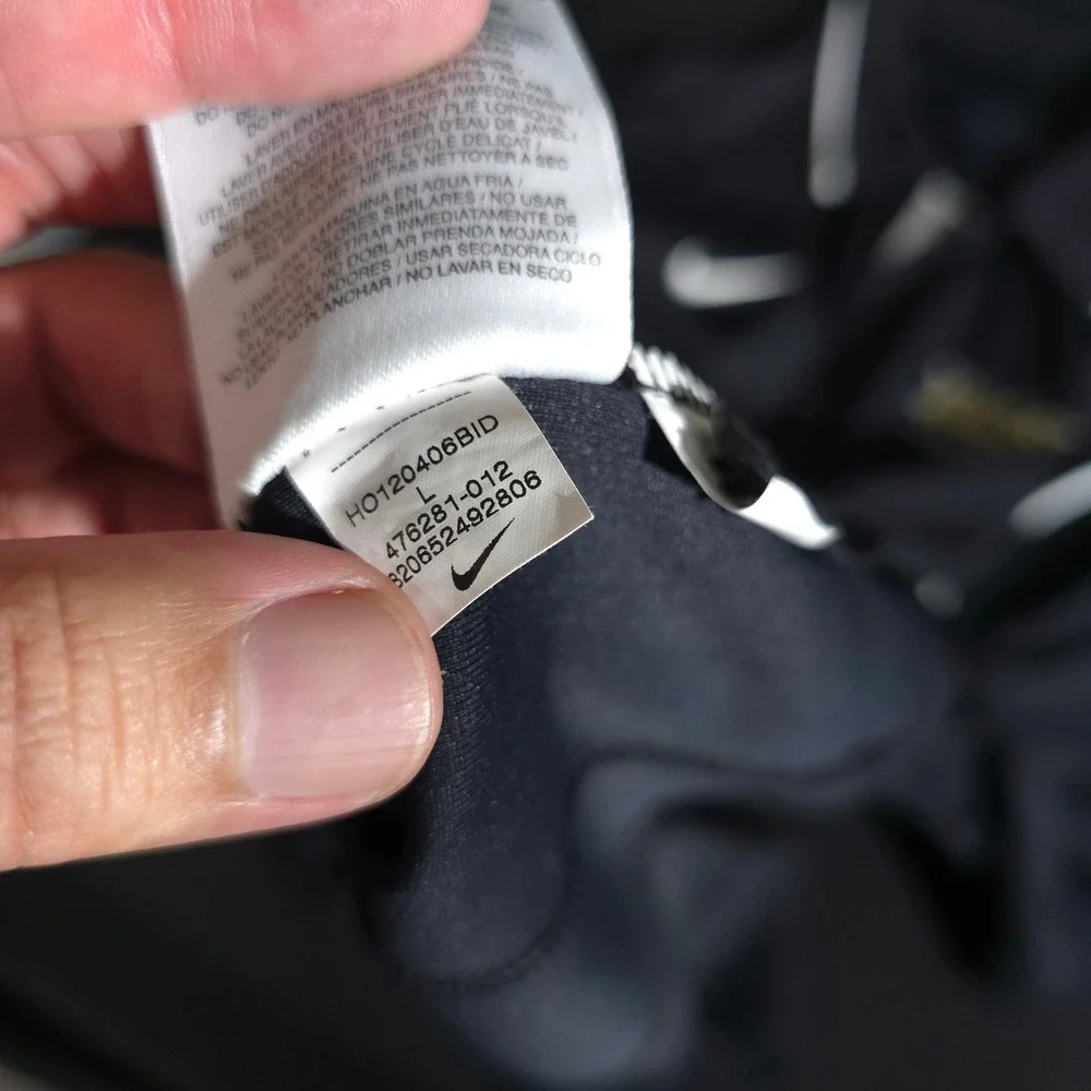Nike UCF Basketball Polo Mens Large Black Dri-FIT Embroidered 476281-012 Piping